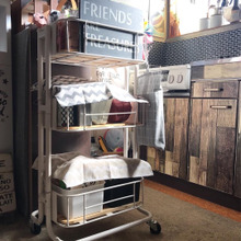 ズボラさんにおススメ!キッチンワゴンを可愛く使いやすくする方法‼️