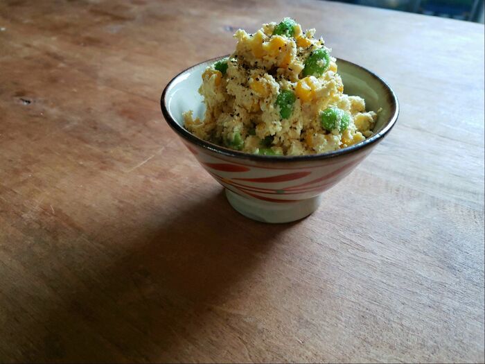 おからのカレー風味サラダ。