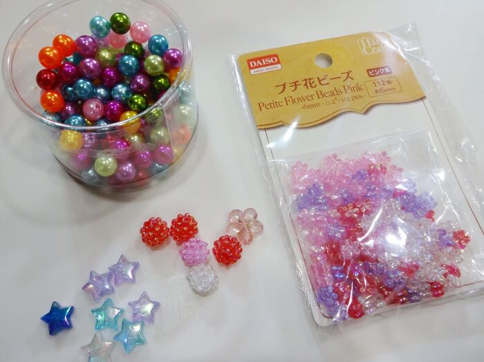今回使用したビーズたち(。・ω・。)ノ♡