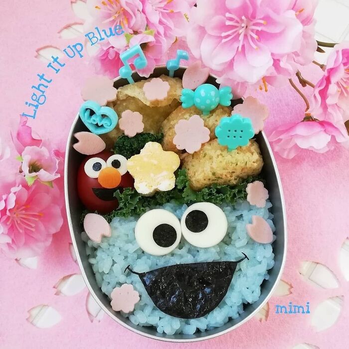 みんな違って当たり前!クッキーモンスターでライトイットアップブルー弁当
