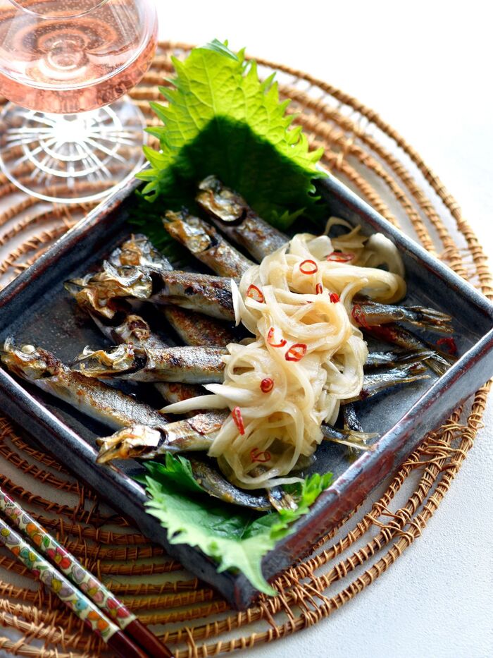 【基本の作り置き】 酢たまねぎ ♡今日はししゃもにのせて