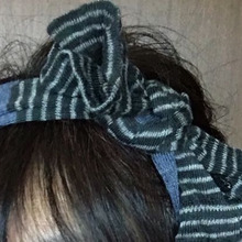 直線縫い一回で作れる簡単ヘアバンド