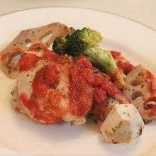 オレガノで♪ヘルシー*チキンと根菜のオーブン焼き☆