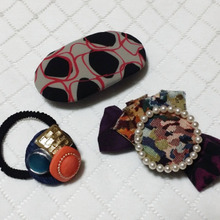 廃材利用 発泡スチロールトレイを土台にしたヘアアクセサリー