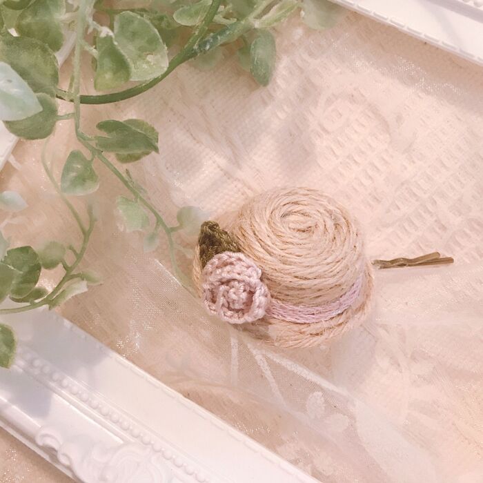 ペットボトルの蓋でミニカンカン帽のヘアピン