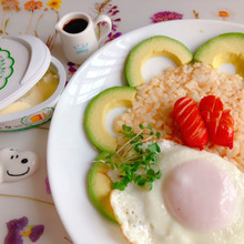 炊きたてご飯にバター醤油♡サニーライスプレート♡