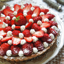 バター不使用deヘルシー苺全粒粉タルト