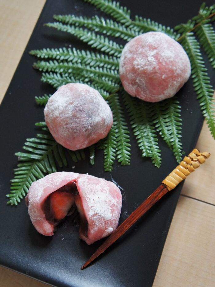 15分deさっぱり梅風味の苺大福