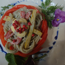 藍色に憧れたスパサラ・・・・神戸トマトのシャルロットに降参するの巻!!