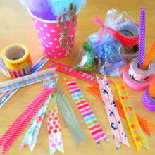 クリップを伸ばしてマステタイを手作り♪