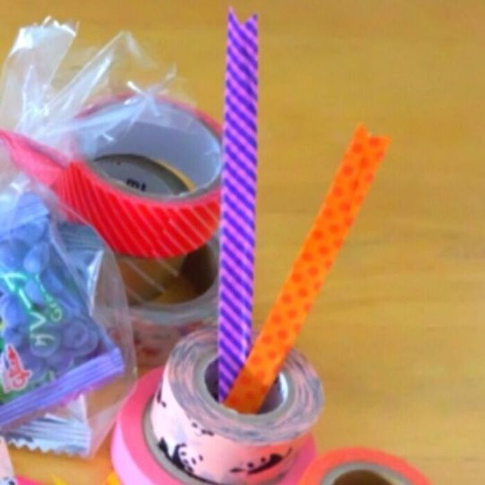 マステの半分の太さのタイの作り方