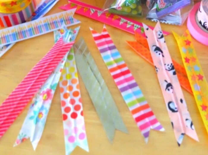 マステの太さのタイの作り方