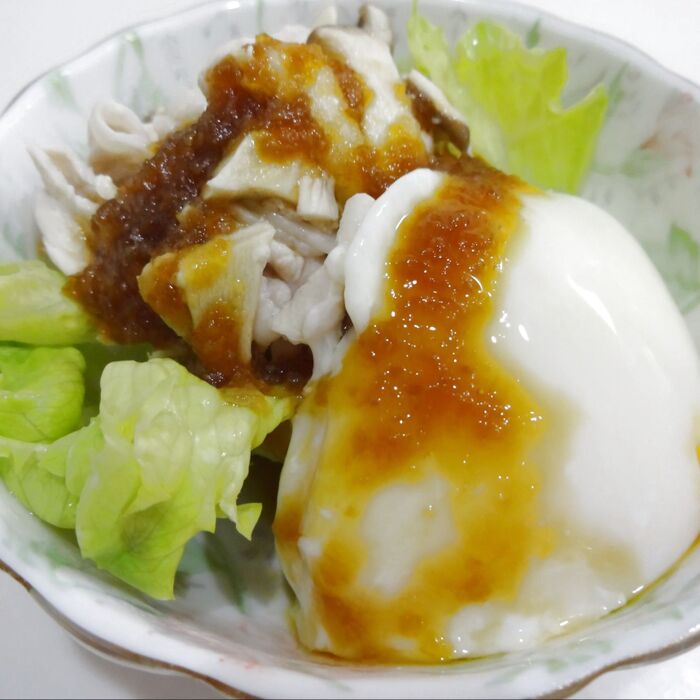 トロトロトロ~~~リ温玉☆彡 冷しゃぶサラダに❤トッピング(*^▽^*)