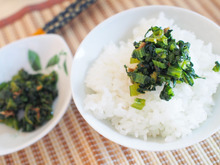 すてきな常備菜「小松菜炒め」おにぎり、おかずにも使えます!