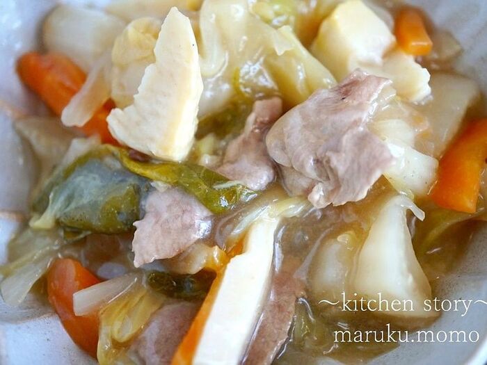 野菜の餡かけ(残り物)