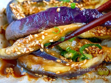 簡単!焼き肉のたれで『レンチン茄子のおつまみ』