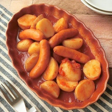 ピリ辛ウィンナーと新じゃがのトマト煮