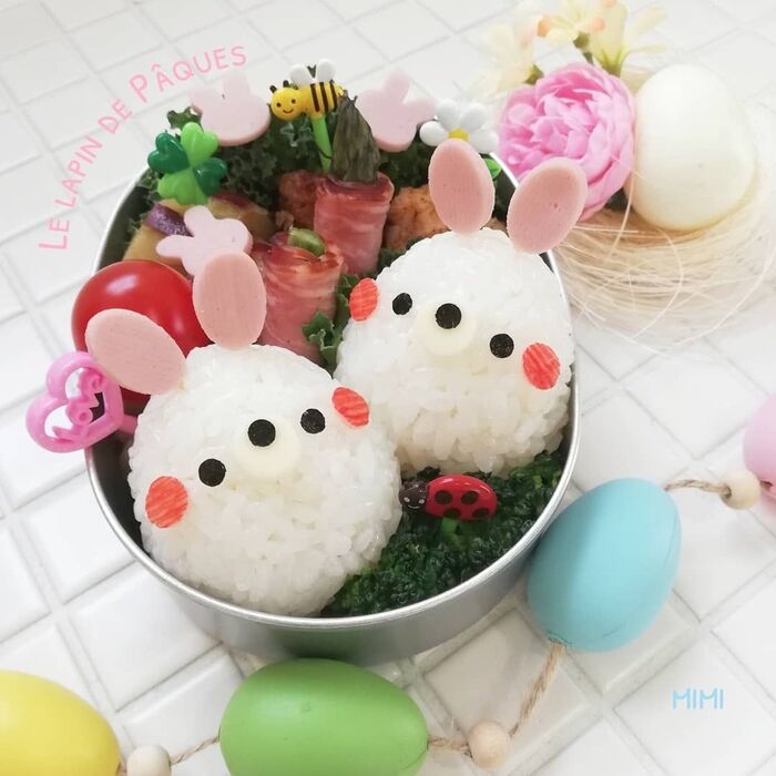 コロコロ可愛い♪卵形のうさちゃんでイースター弁当