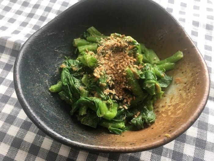 菜の花のピーナッツバター和え