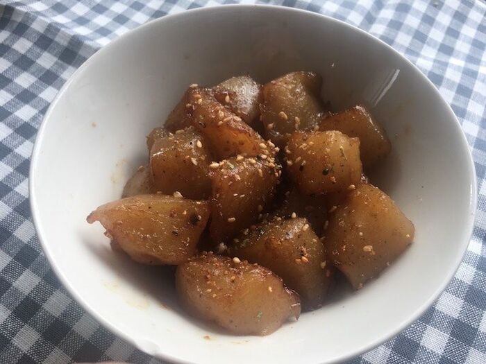 ちぎりこんにゃくの焼肉ソース炒め