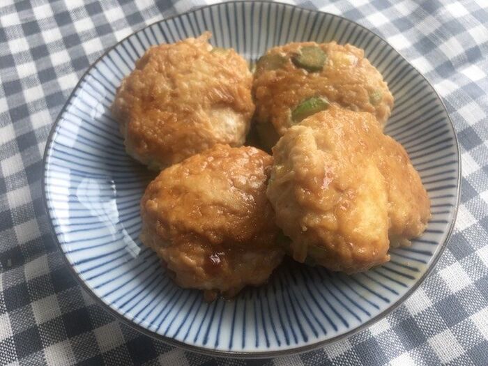 アスパラ鶏つくね