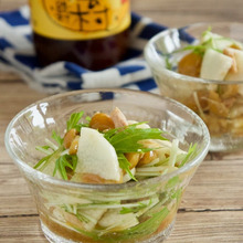 ツルッとさっぱり止まらない 長芋となめこのぽん酢しょうゆ和え