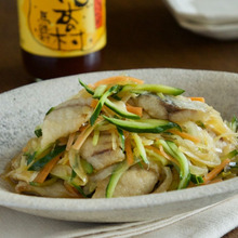 馬路村『ぽん酢しょうゆ』でアジの南蛮漬け