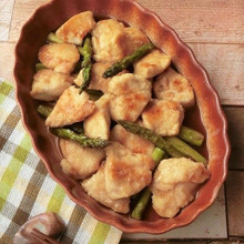 鶏胸肉とアスパラガスの青じそドレッシング漬け