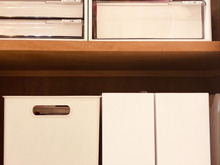 DAISOの積み重ねボックスがニトリのインボックスにシンデレラフィット!簡単コスメ収納♪