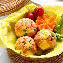 【ごはん】包まない❤焼きオムライスおにぎり  #お弁当 #行楽 #見栄えコツ付