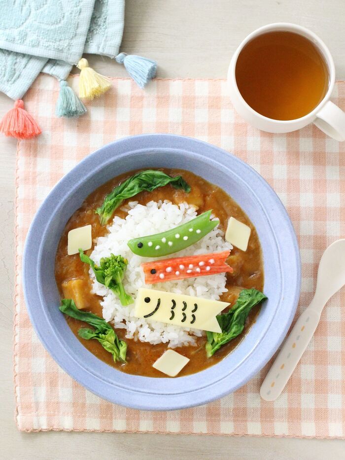 子どもと作る♪春野菜のこいのぼりカレー
