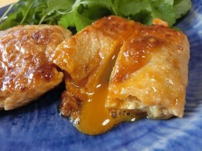 オンザライスしたくなる♪ 冷凍たまご巾着の生姜焼き