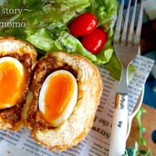 とろ~り半熟卵が顔を出す♪市販のパンを使って絶品にその3!