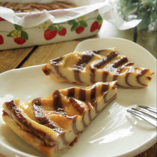 水切り不要♪交互に入れるだけ!しましましっとりヨーグルトケーキ