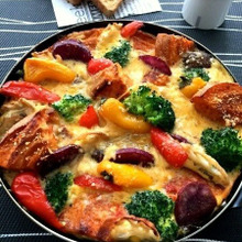 お野菜たっぷり~トマトジュースで麩・リッタータ(フリッタータ)