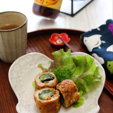 ぶた巻き巻き・ポン酢ソース。