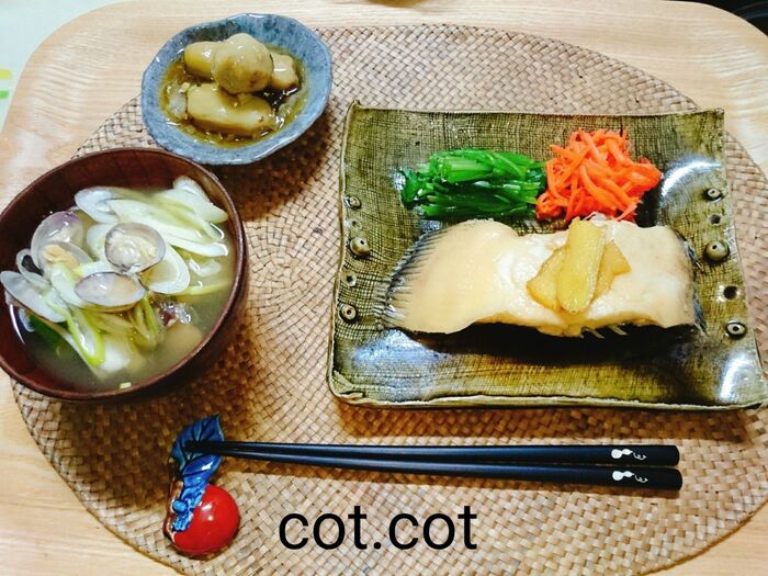子持ちカレイの煮付け定食