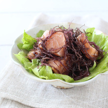 鮭と海藻のサラダ☆ポン酢で簡単ドレッシング