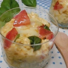 とろとろたまごをからめて♪ 後のせズボラ二層ポテサラ