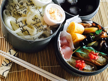 冷やしうどん弁当~コレ1つで水っぽくならない!