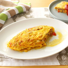 具沢山!ひき肉と野菜たっぷりオムレツ