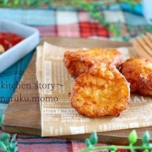 ポリ袋1つで作る♪食パンミミでなんちゃって~ナゲット