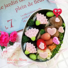 ハムで簡単カーネーション♪母の日弁当