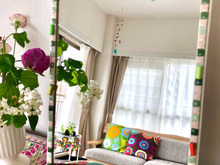 高見え鏡できちゃった♪ダイソーの大きな鏡をDIY