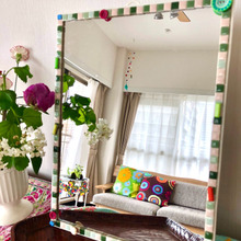 高見え鏡できちゃった♪ダイソーの大きな鏡をDIY