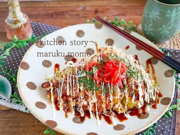 やみつきレシピ♪春キャベツのミルフィーユ♥お好み焼き仕立て!?