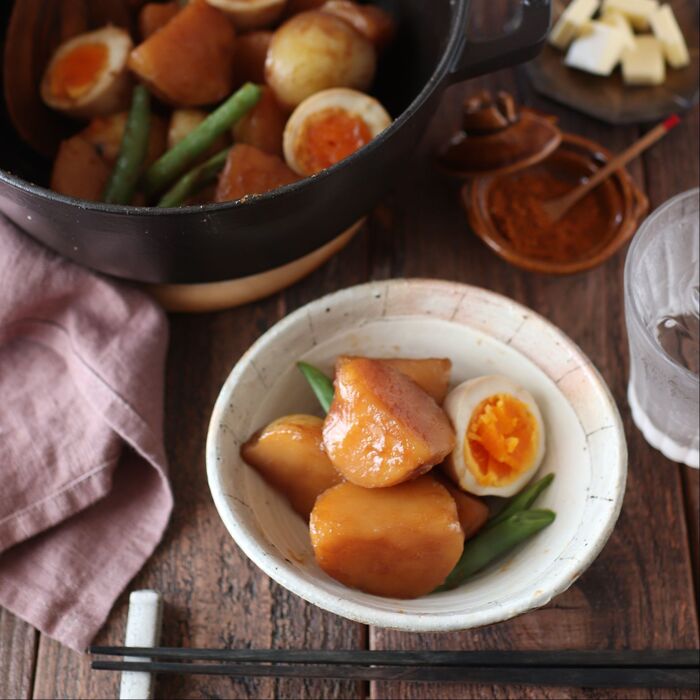 新じゃがの甘辛煮