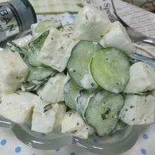 爽やかなふわシャキが後を引く~♪ はんぺんときゅうりのわさびマヨサラダ