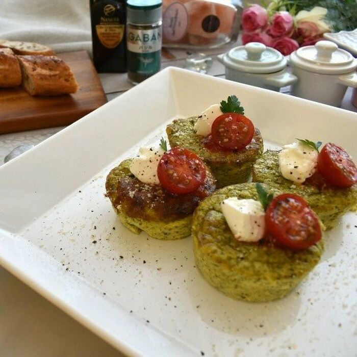 お豆腐でヘルシー!セロリの葉っぱのスフォルマート
