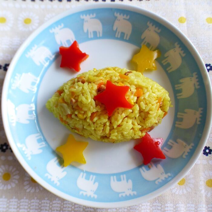 【グリコ】カレーマジックで簡単☆炊飯器ピラフ